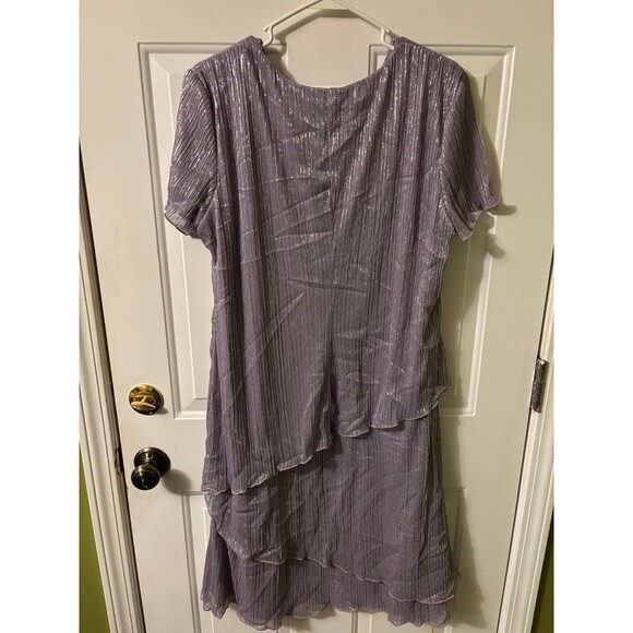 MOTB Connected Apparel women's ruffled layered midi dress size 18 - Picture 3 of 8